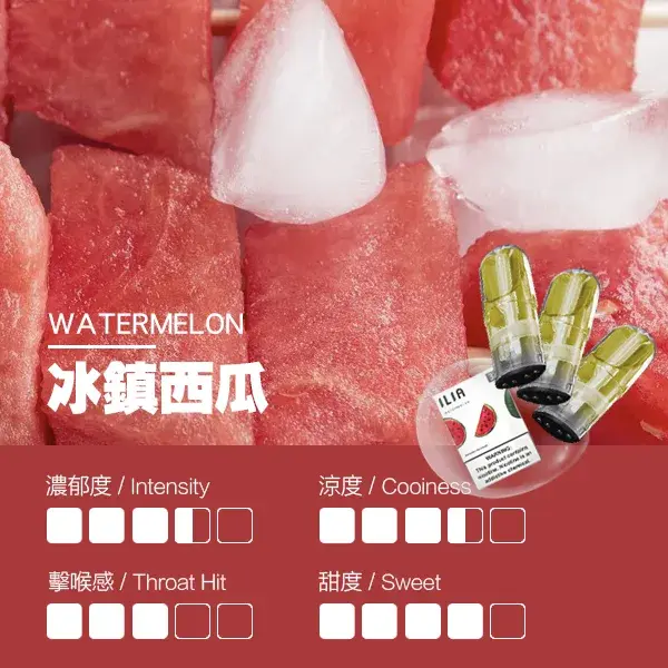 ILIA煙彈瓷芯霧化彈冰鎮西瓜口感webp LANA 台灣電子霧化器選物店 | 主機煙彈現貨直送